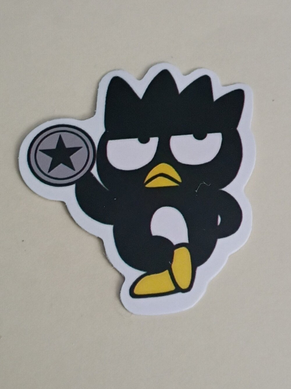 10/$10 Stickers - Badtz-Maru Hero With Grey Star Shield Sanrio HK Friends